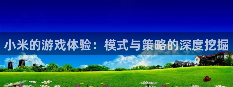 天美娱乐登录地址：小米的游戏体验：模式与策略的深度挖掘